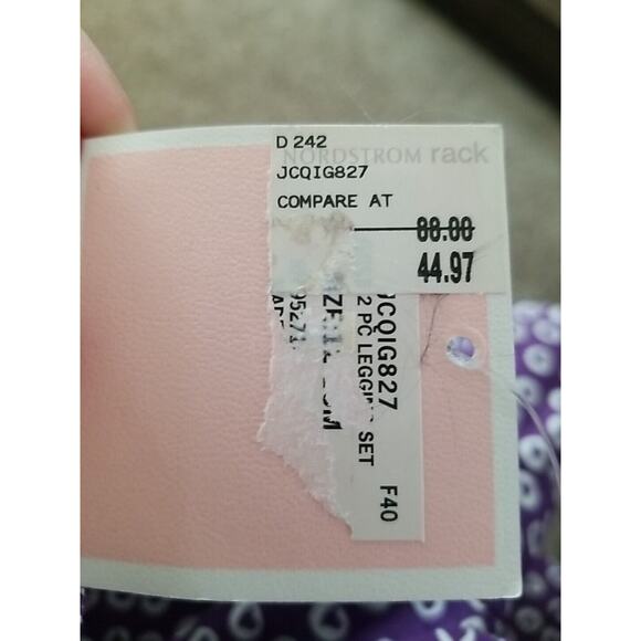 Juicy Couture Infant Girls Long Sleeve Dress 12/18 Months Purple White Hearts - Picture 5 of 8